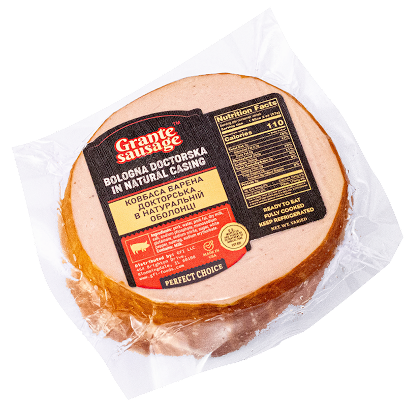 Bologna "Doctorska" in Natural Beef Casing, Chunk VP